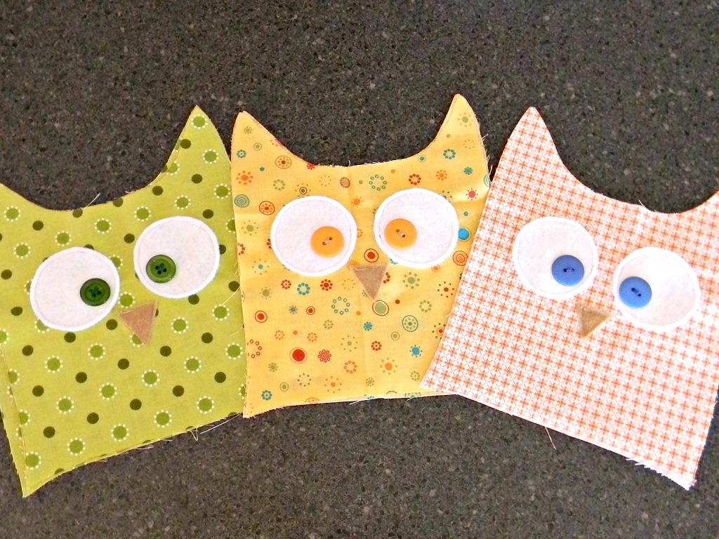 Owl Softies faces