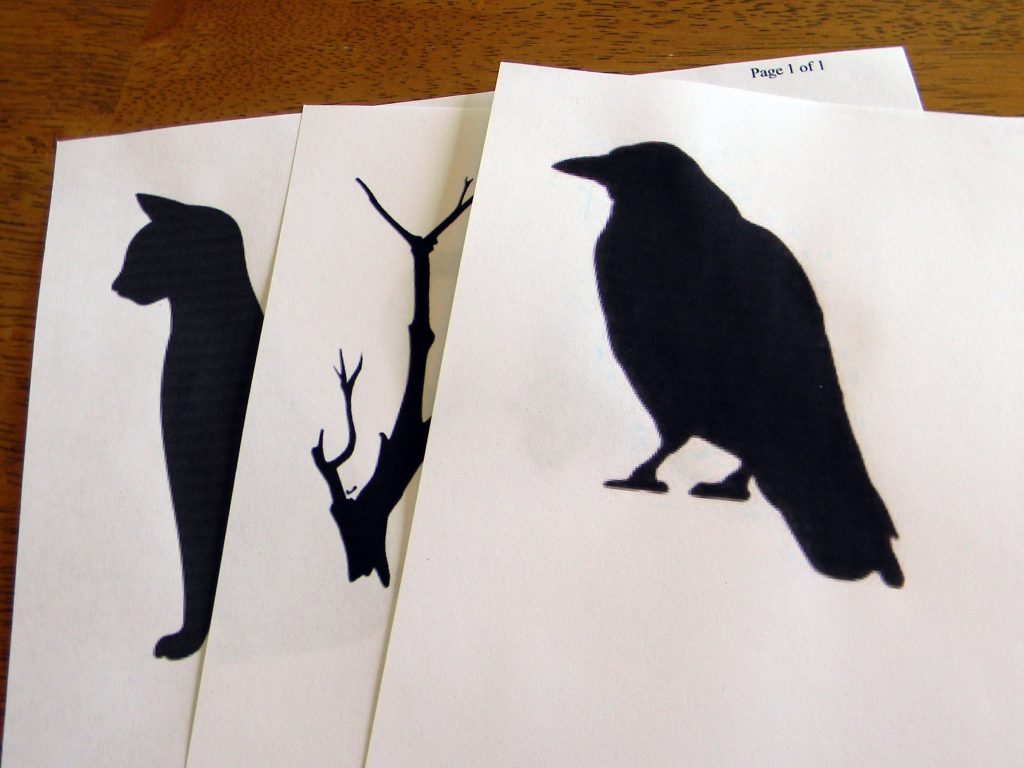 4 Halloween silhouettes