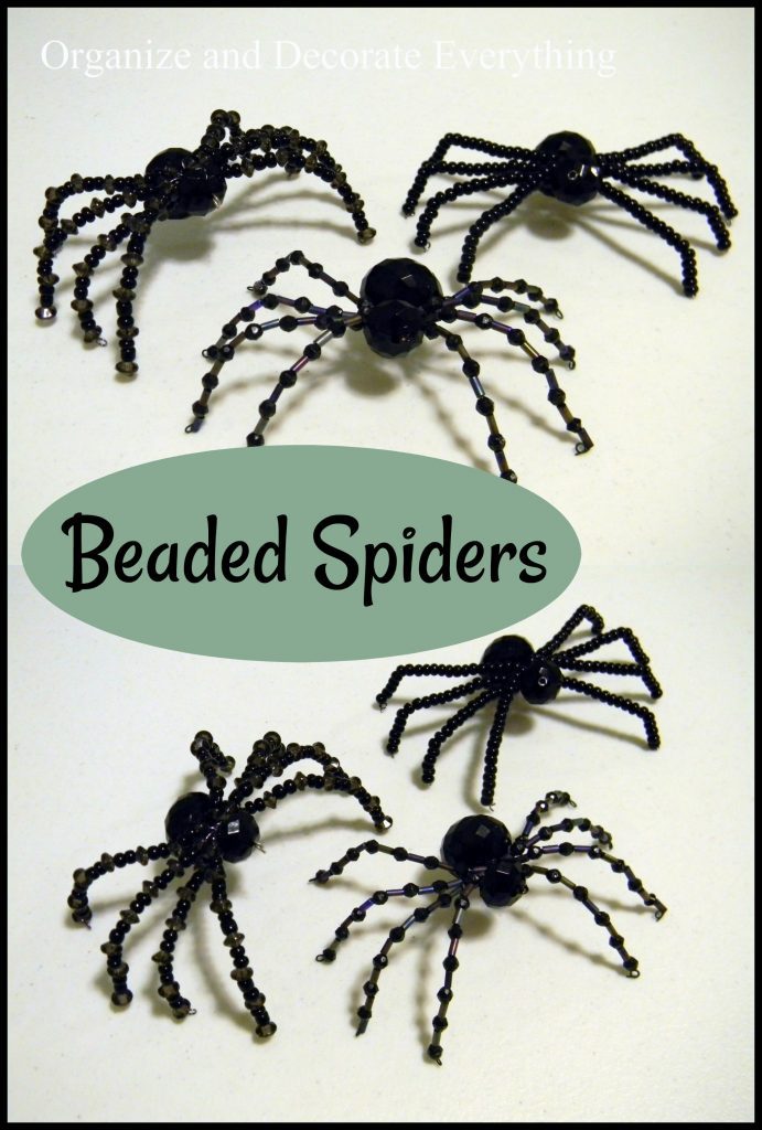 Halloween Beaded Spiders