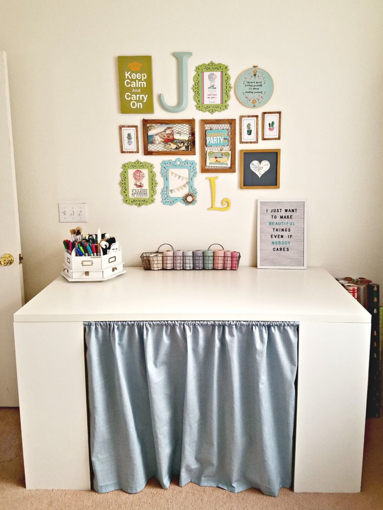 Make Your Own DIY Craft Table Using Inexpensive Pieces - Organize