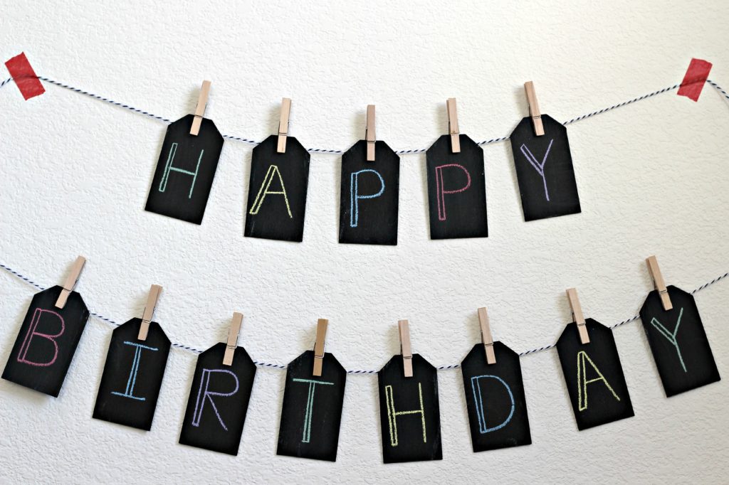 birthday chalkboard banner