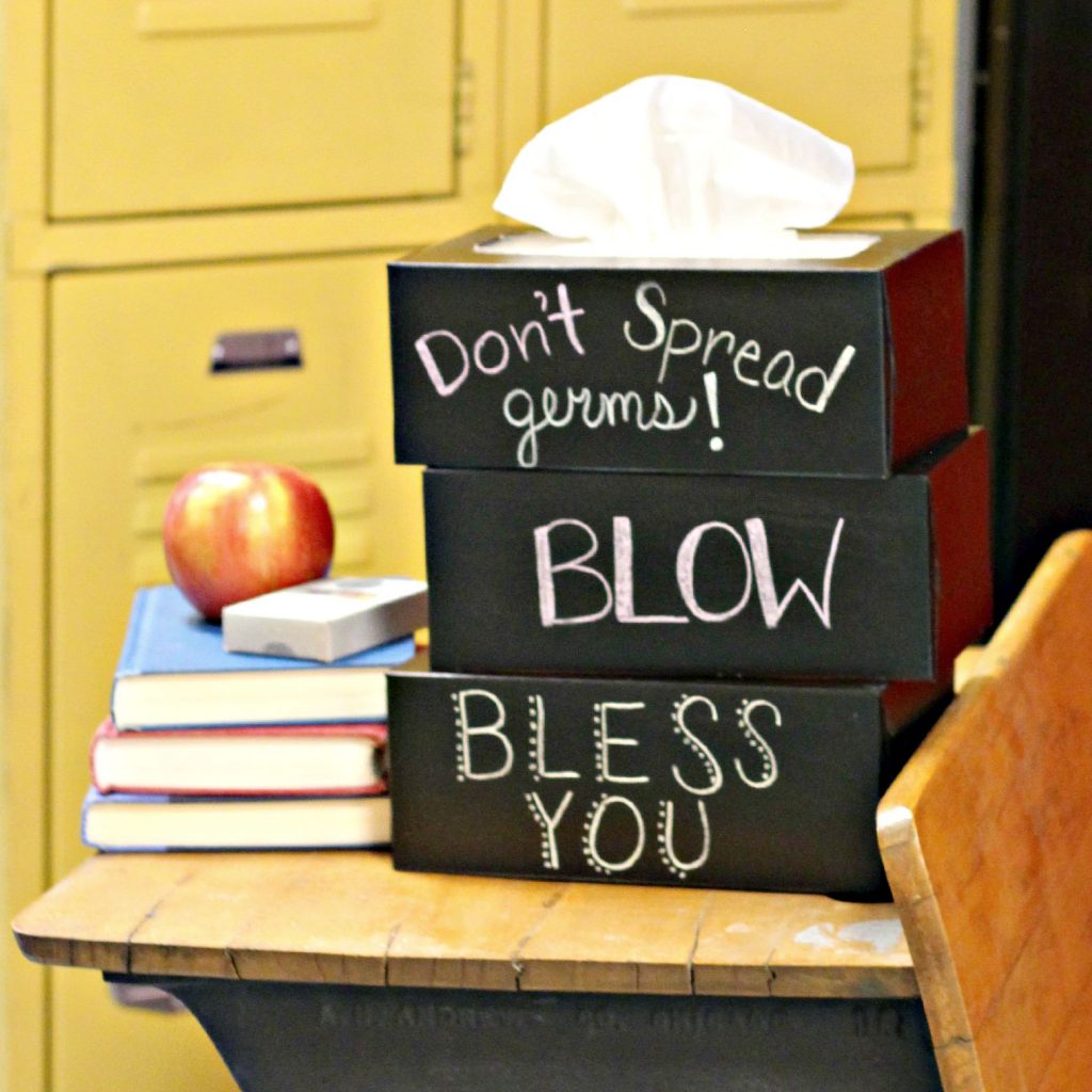 chalkboard tissue boxes