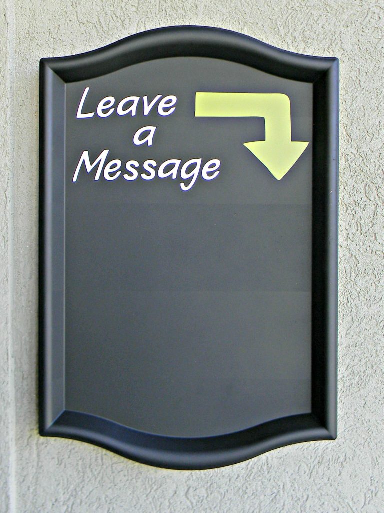 leave a message chalkboard