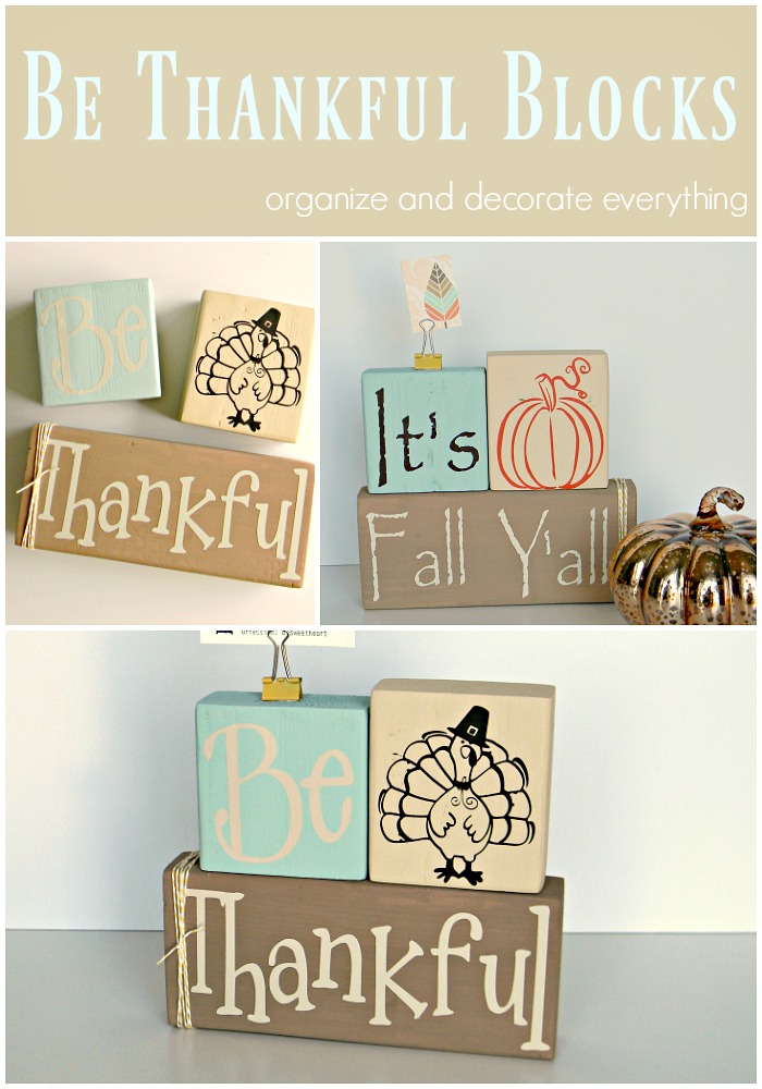 Double Sided Be Thankful Blocks