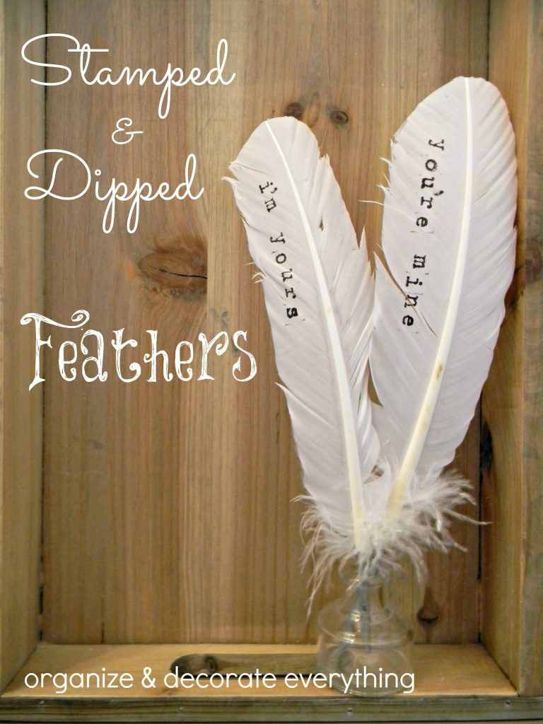 Stamped and dipped Feathers
