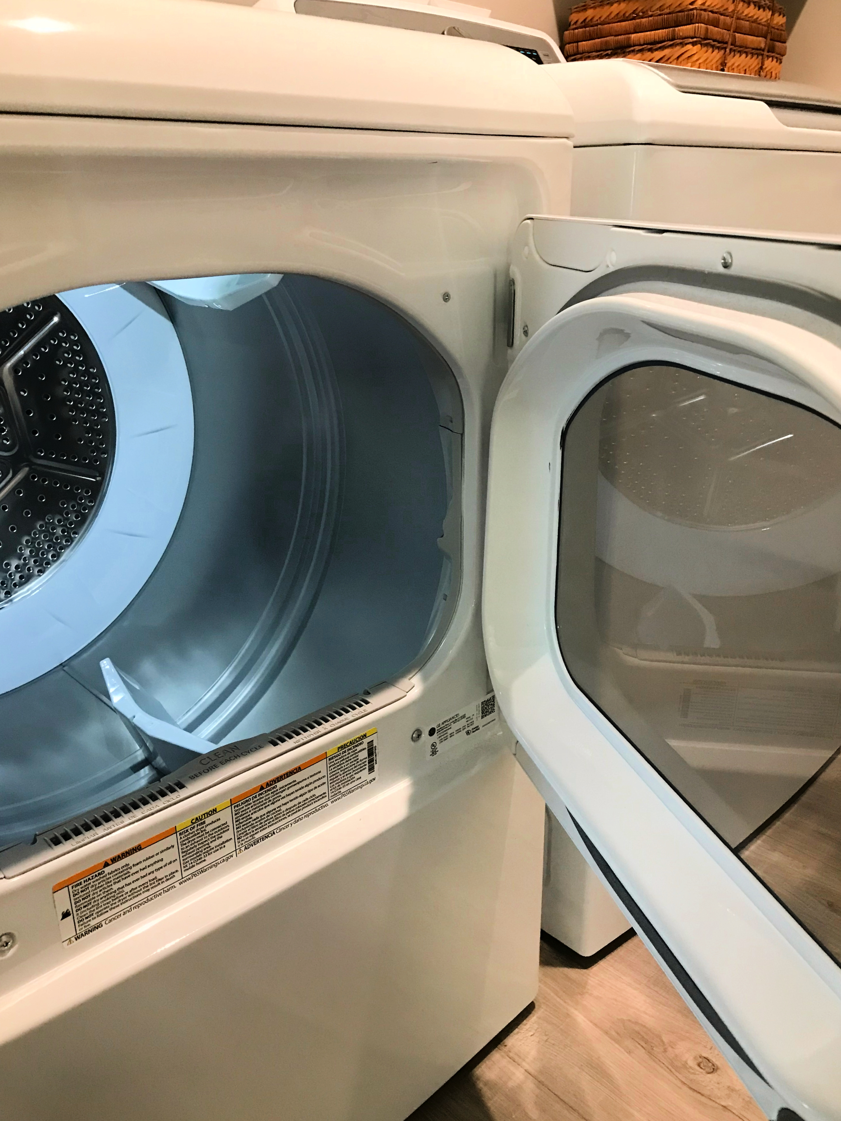 clean inside of dryer