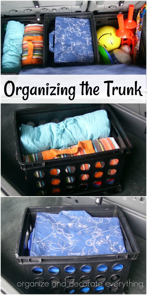 Organizing the trunk for Summer