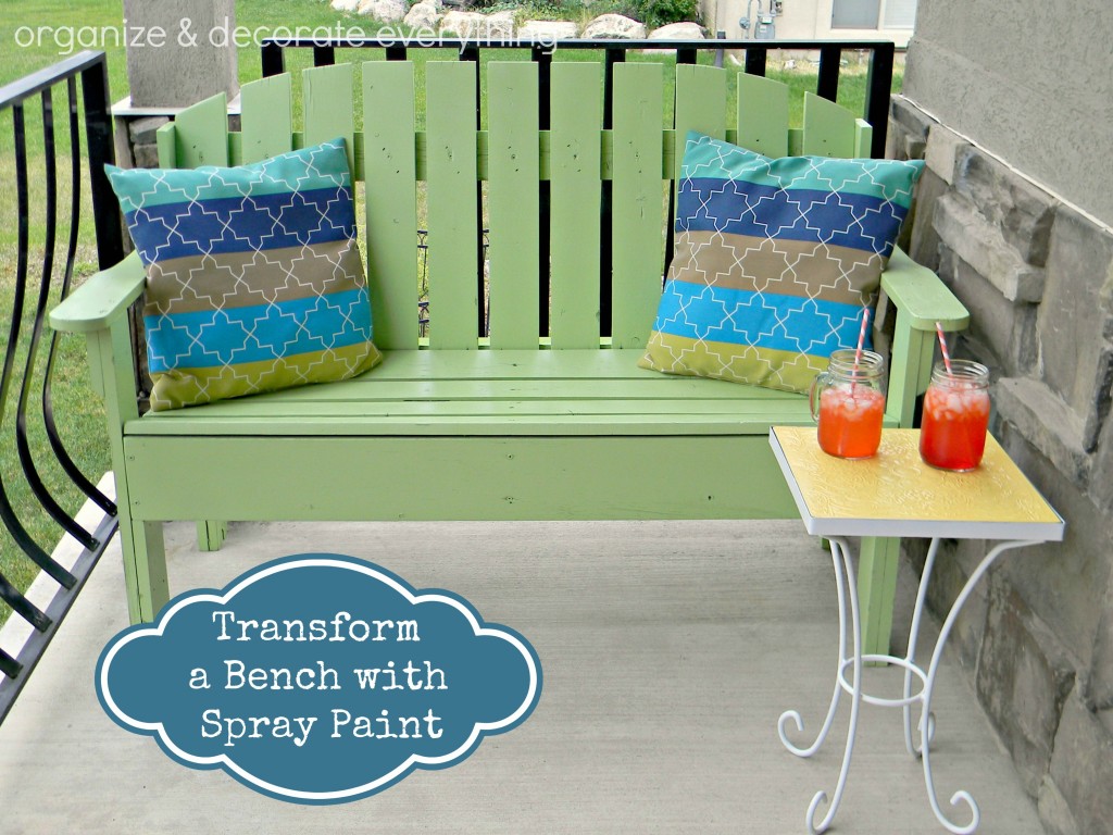 Transform a Bench with Spray Paint - Organize and Decorate Everything