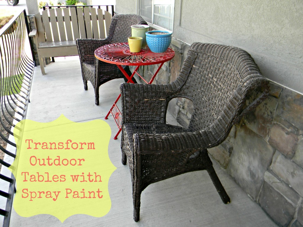 Transform Outdoor Tables with Spray Paint Organize and Decorate