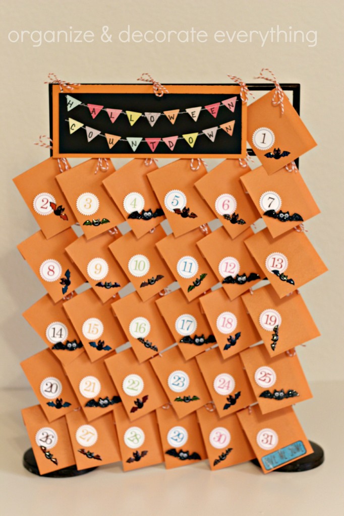 Halloween Countdown Using Standing Rack by Createologie Organize and