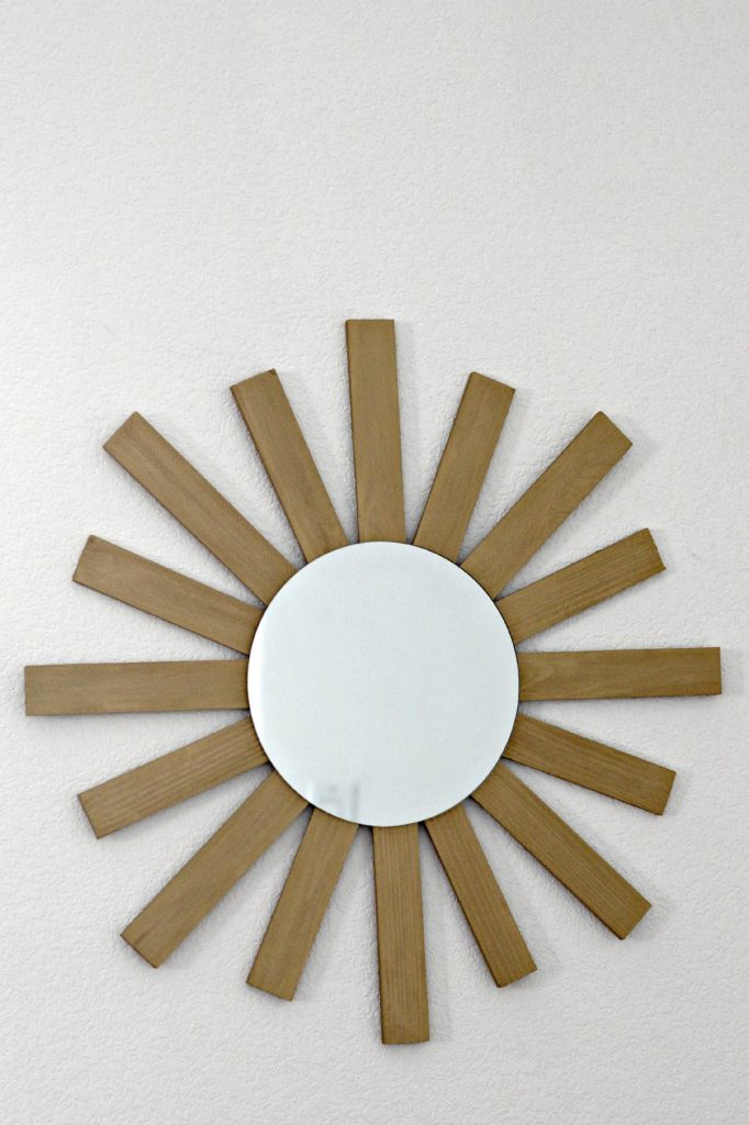 Wood Shim Sunburst Mirror