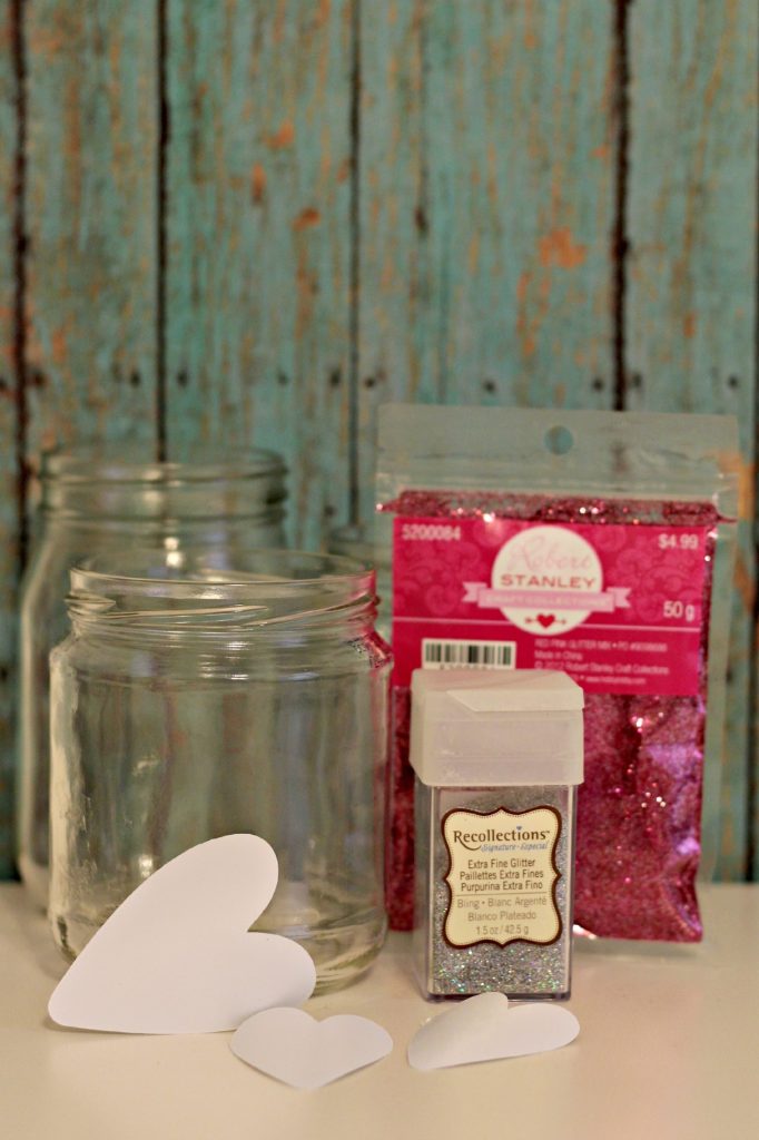 Valentine Glitter Votives - Mason Jar Crafts Love