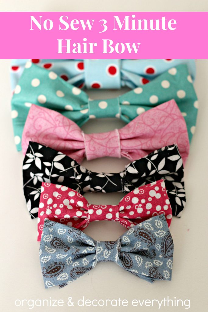 fabric hair bows diy