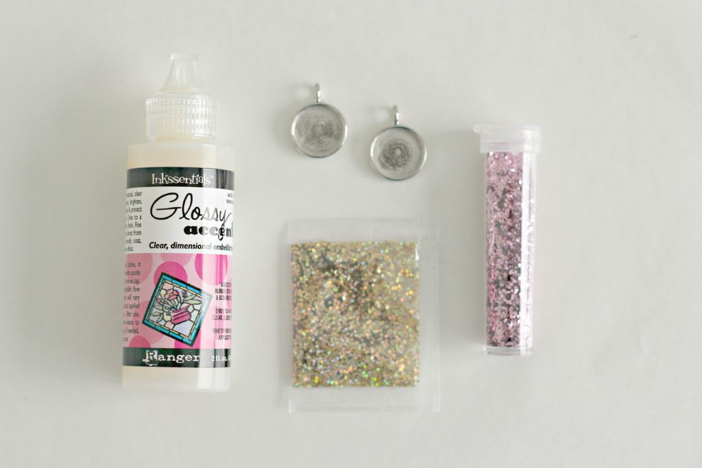 glitter necklace supplies