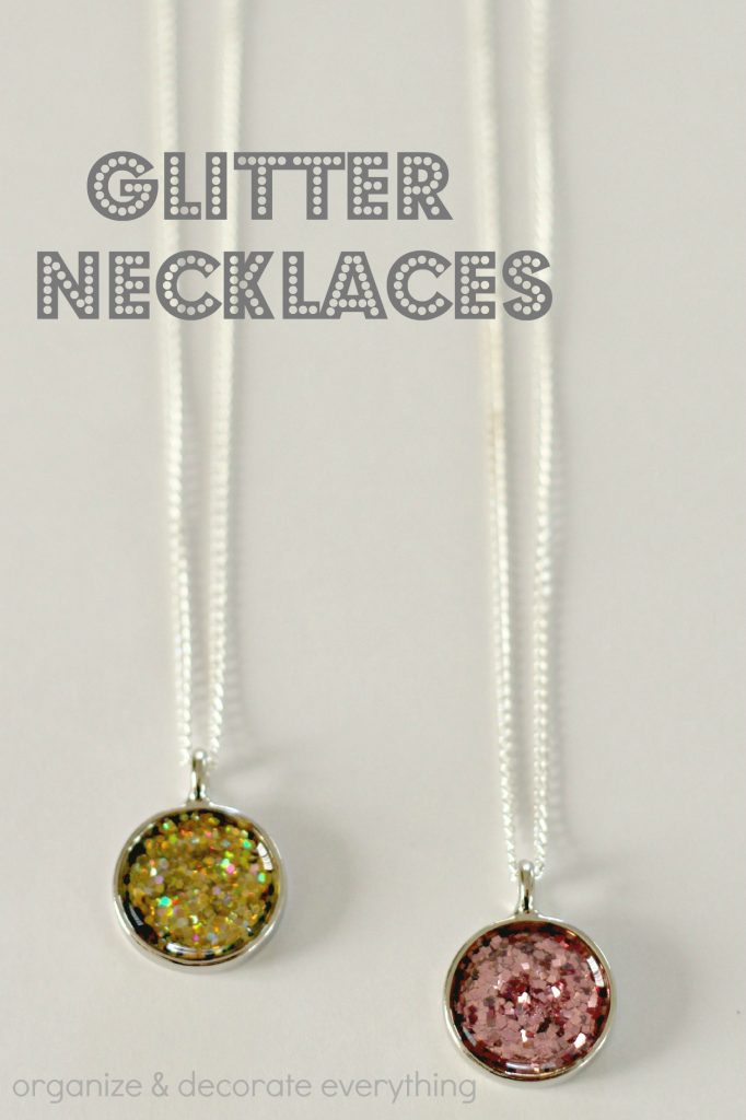 DIY Glitter Necklaces