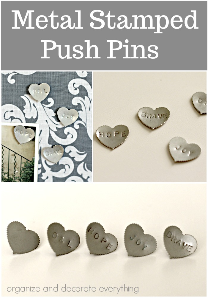 Metal Stamped Push Pins quick craft