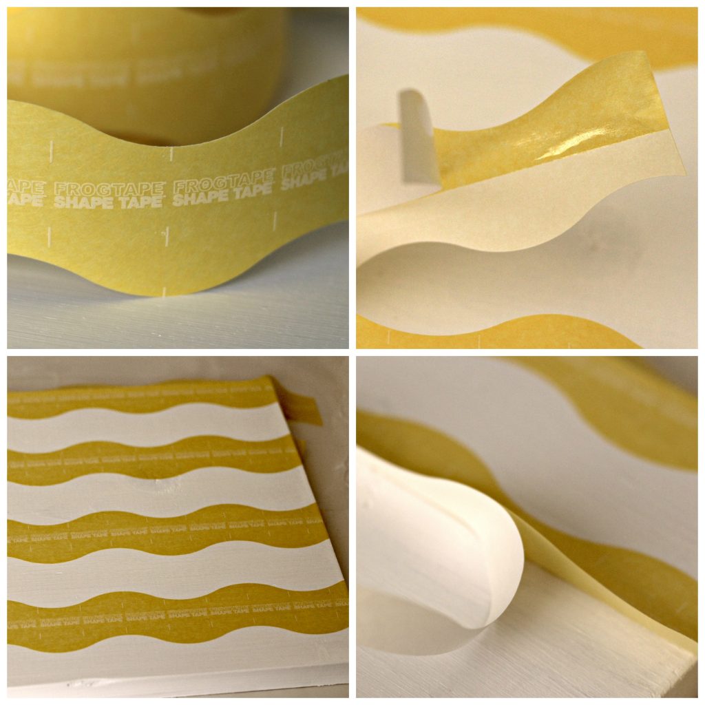 Bathroom Wall Art shape tape application