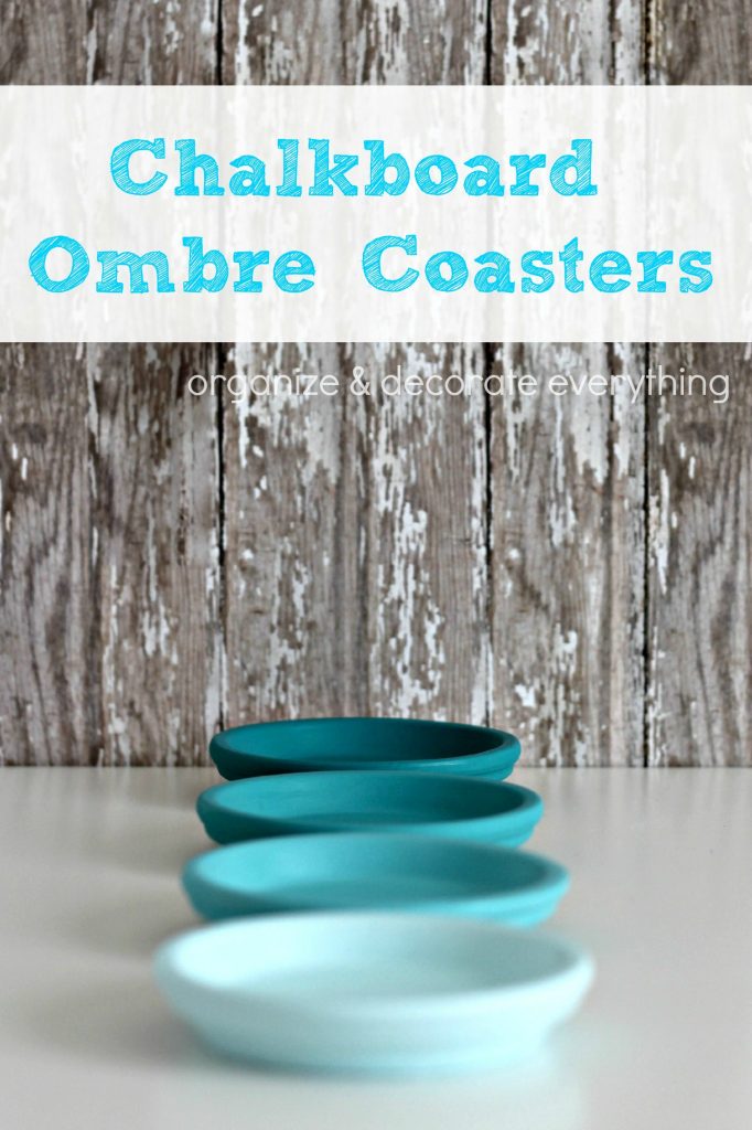 Ombre Painted Chalkboard Coasters