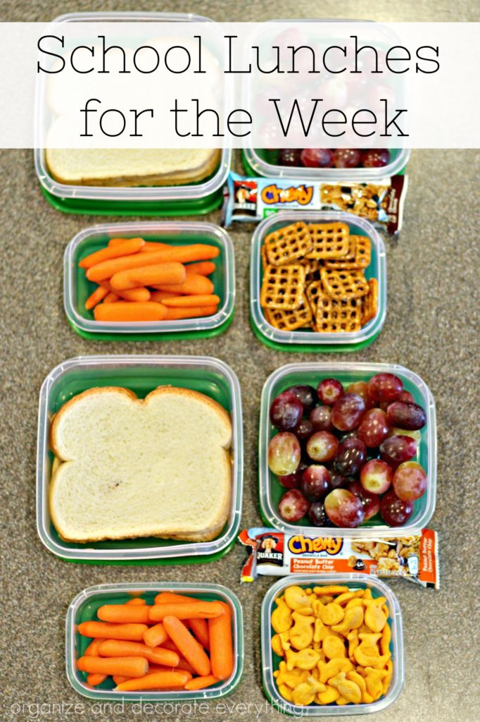 school lunches for the week
