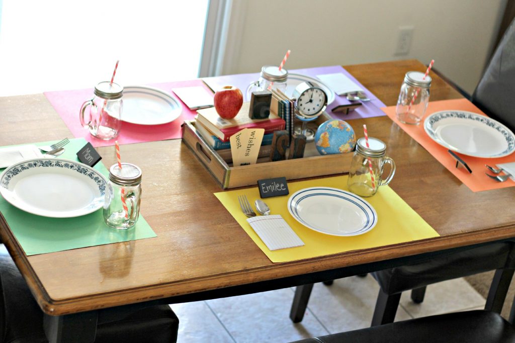 Back to school table setting 3