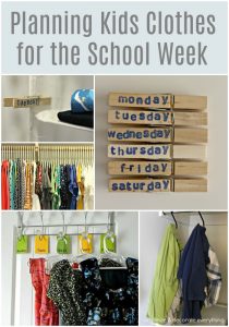 Smart Ideas on Planning Kids Clothes for the School Week