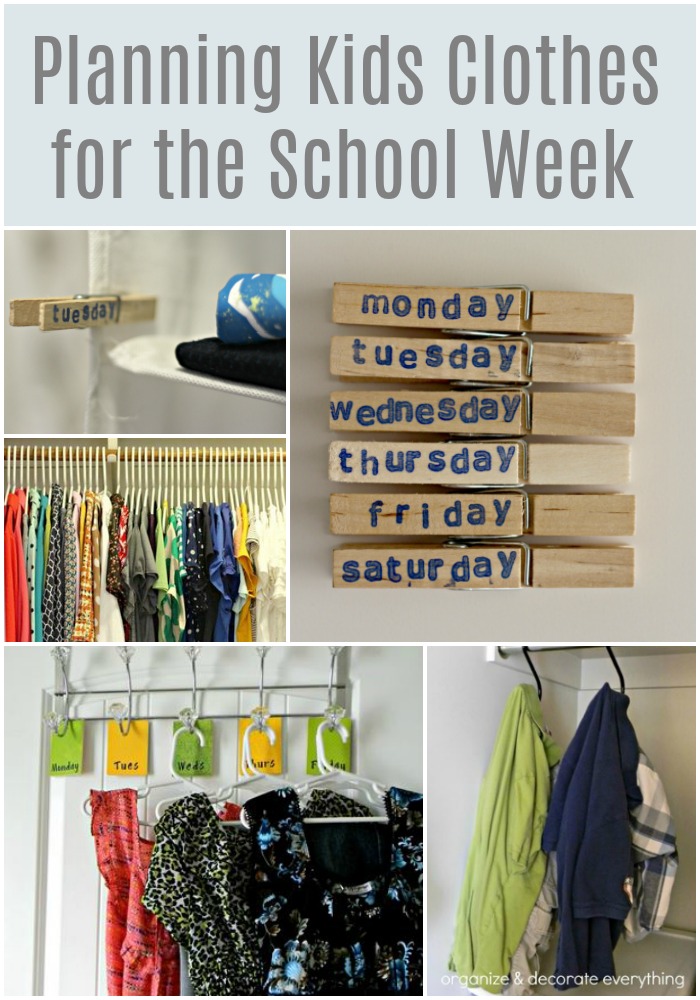 Planning Clothes for the School Week tips and ideas
