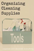 31 Days of 15 Minute Organizing – Day 24: Cleaning Supplies