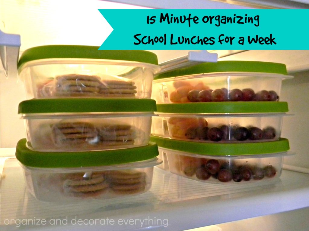 Organizing school lunches 15 minute organizing