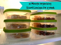 31 Days of 15 Minute Organizing – Day 28: School Lunches for the Week