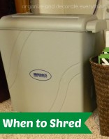 31 Days of 15 Minute Organizing – Day 20: When to Shred