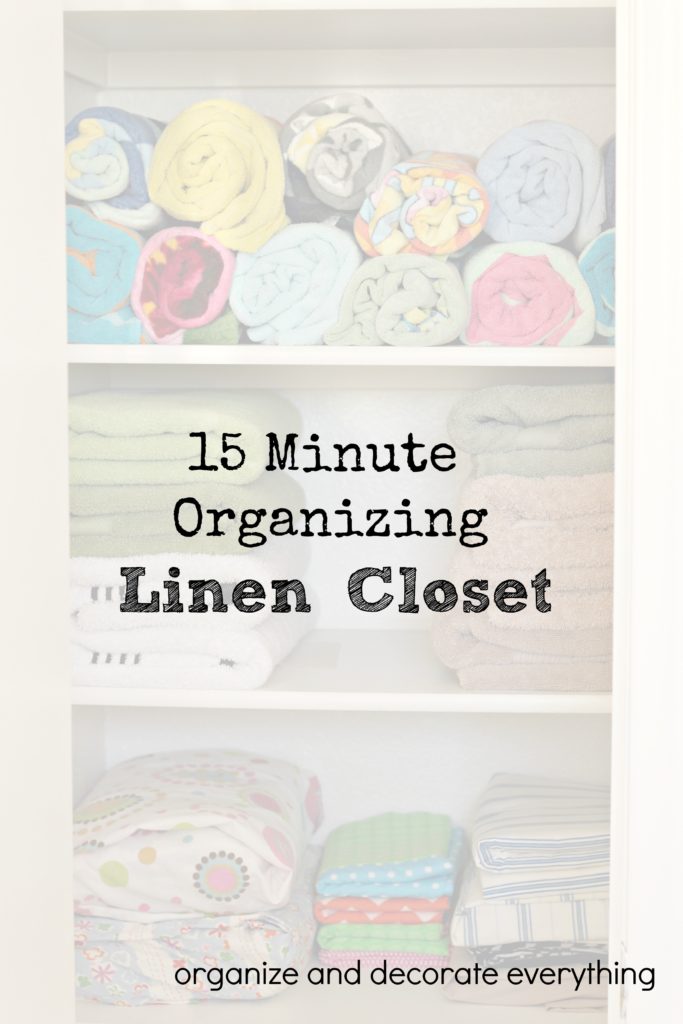 organizing the linen closet organizing series