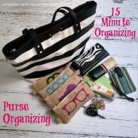 31 Days or 15 Minute Organizing –  Day 19: Purse Organizing