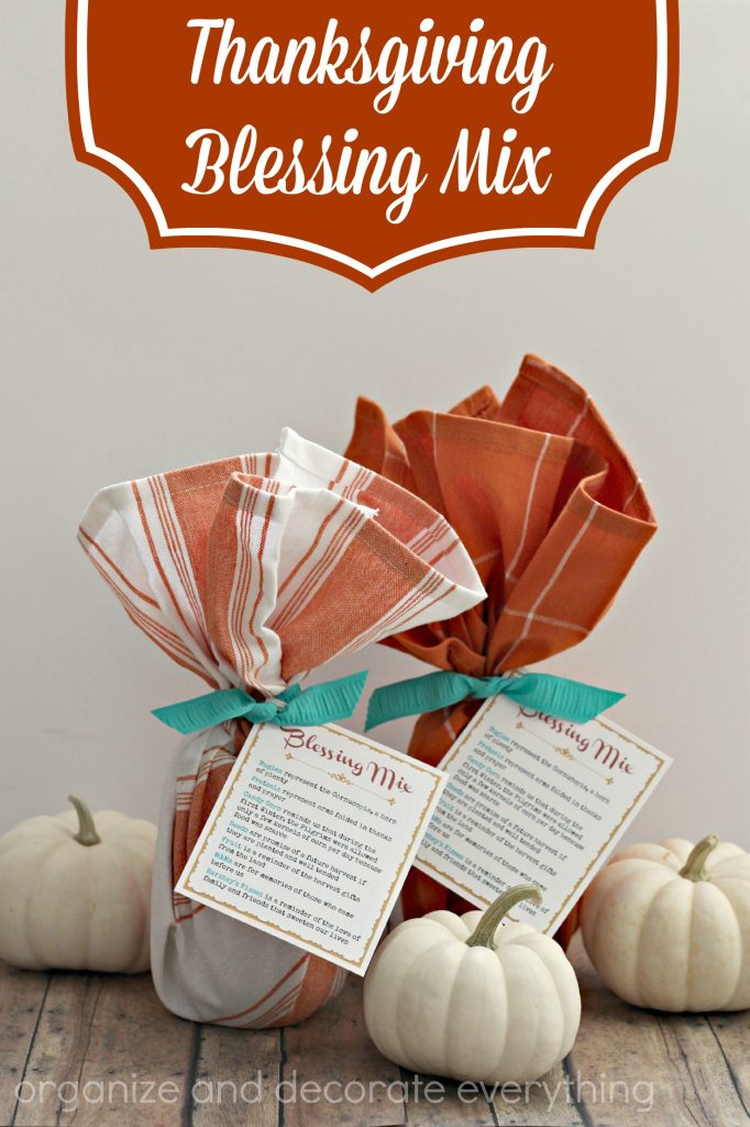 Thanksgiving Blessing Mix with free Printable Tag