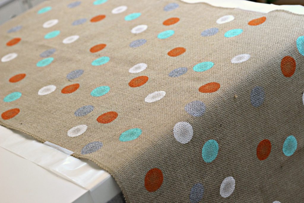 Polka Dot Burlap Table Runner 5