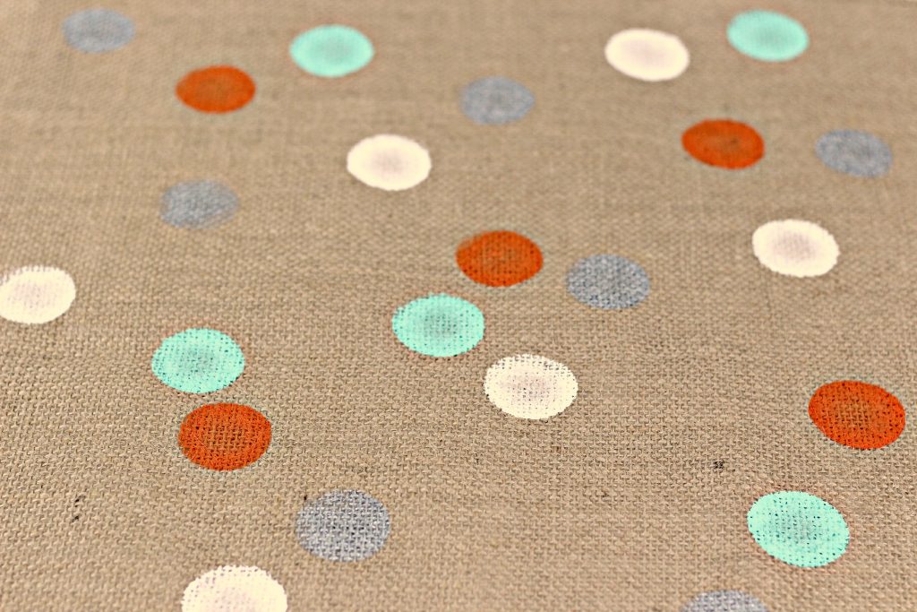 Polka Dot Burlap Table Runner