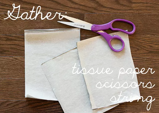 Tissue Paper Pom Pom supplies
