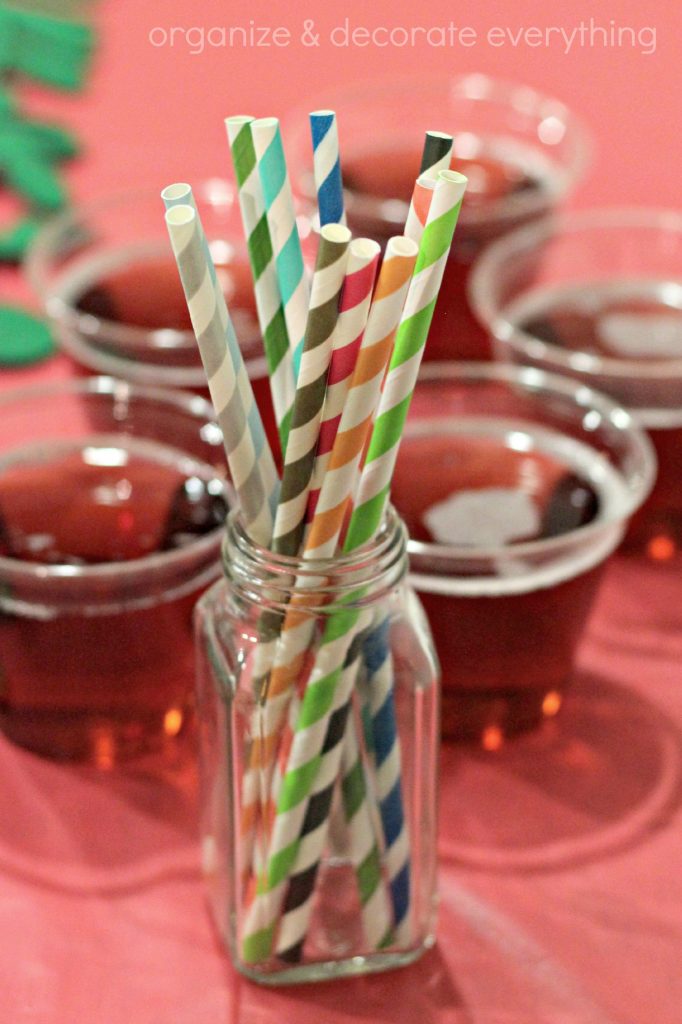 striped straws for party