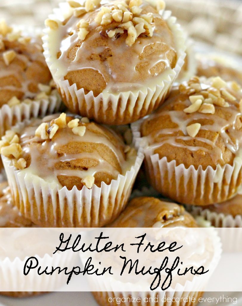 Easy Gluten Free Pumpkin Muffins that start with a cake mix