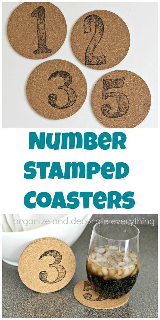 Quick and Easy Number Stamped Coasters