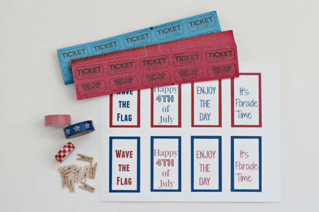 4th of July printable tags