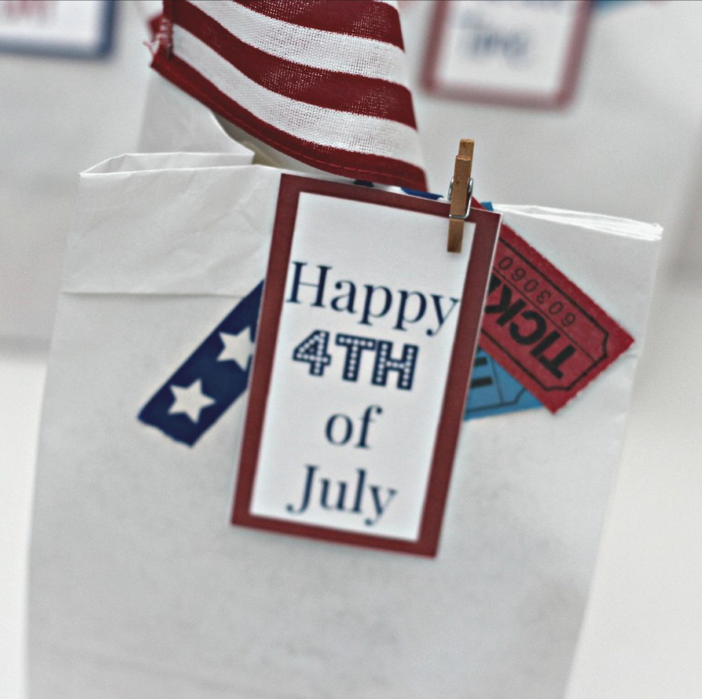 4th of July Parade Bags tickets and tags