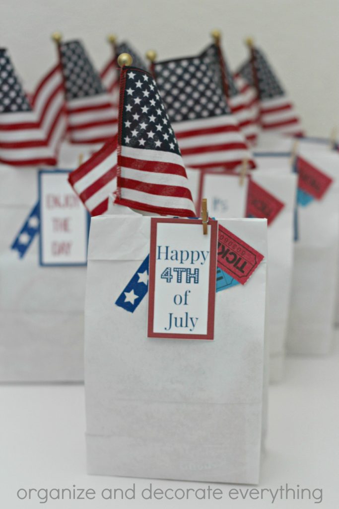 4th of July Parade Bags with tags