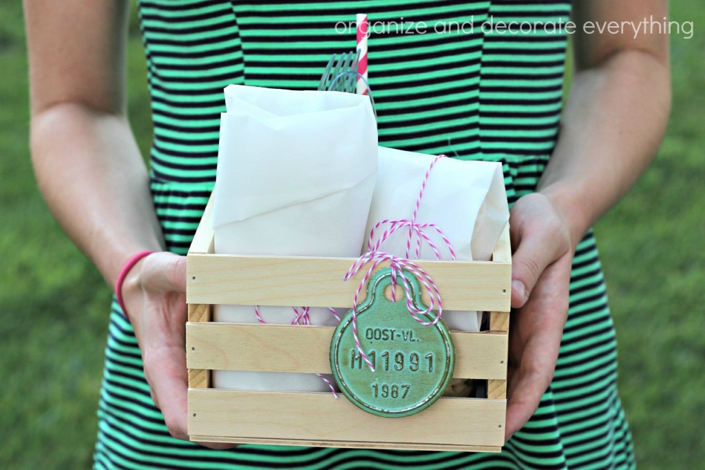 Individual Picnic Crates Organize and Decorate Everything