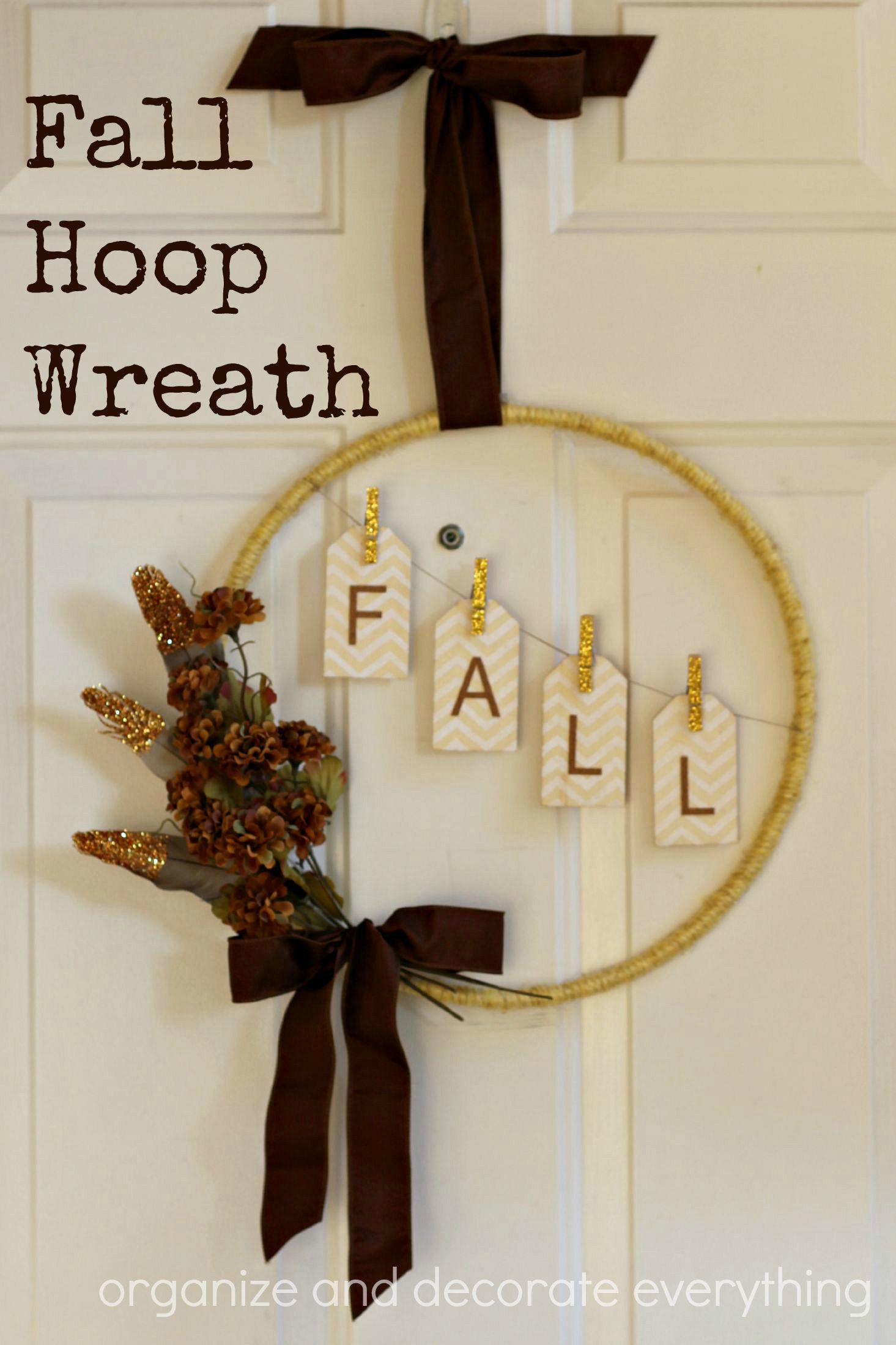 Fall Hoop Wreath Organize and Decorate Everything
