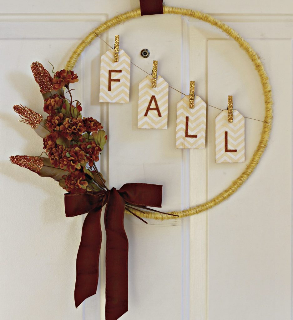 Yellow Fall Hoop Wreath