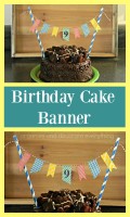 Washi Tape Birthday Cake Banner