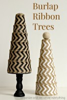 Burlap Ribbon Trees