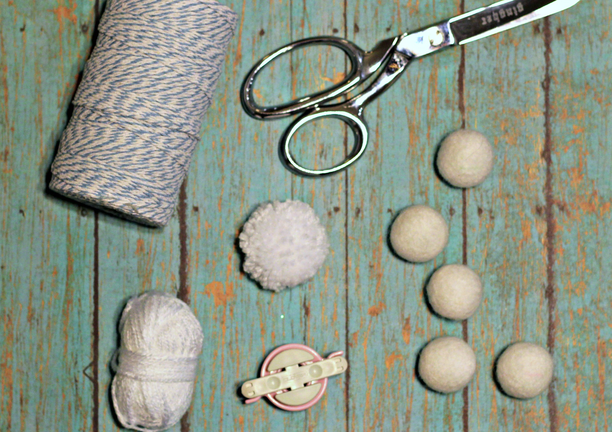 Pom Pom Garland supplies Organize and Decorate Everything