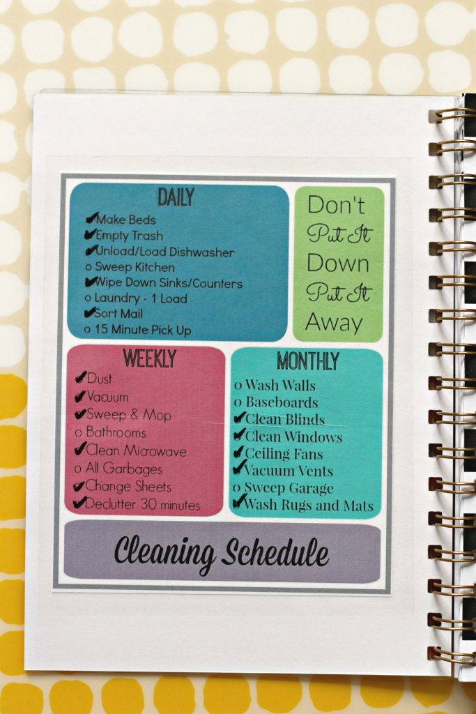 Printable Cleaning Schedule