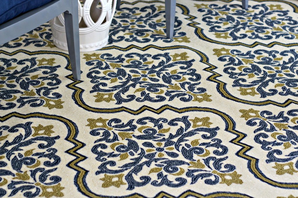 Decorating a Rental patterned rug